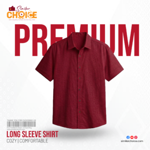 Men's Essential Premium Half Sleeve Shirt - Dark Red