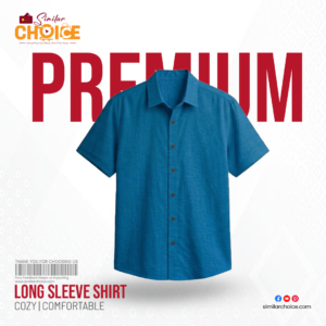 Men's Essential Premium Half Sleeve Shirt - Teal Blue