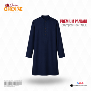 Men's Essential Premium Panjabi - Navy Blue