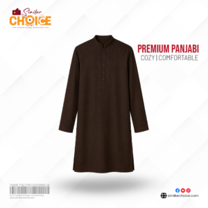 Men's Essential Premium Panjabi - Dark Brown