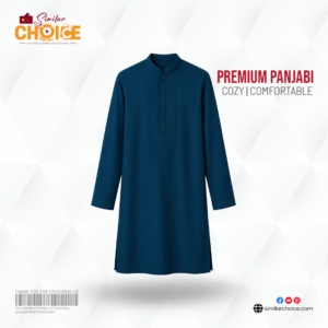 Men's Essential Premium Panjabi - Teal Blue