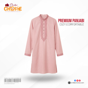 Men's Essential Premium Panjabi - Pastel Pink