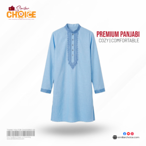 Men's Essential Premium Panjabi - Sky Blue