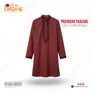 Men's Essential Premium Panjabi - Maroon
