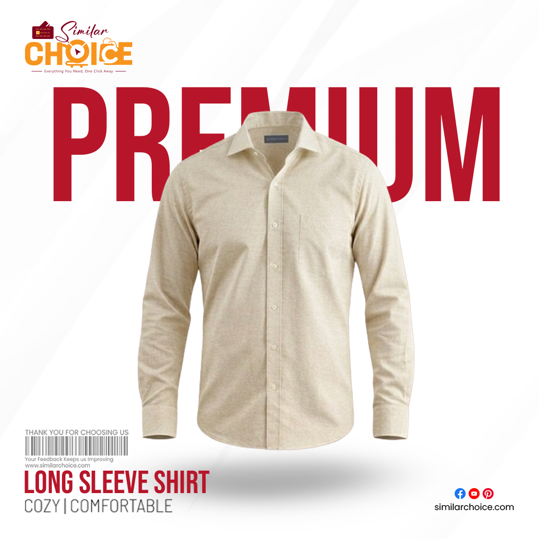 Men's Essential Premium Full Sleeve Shirt - Off-White