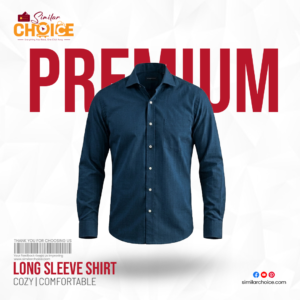 Men's Essential Premium Full Sleeve Shirt - Navy Blue