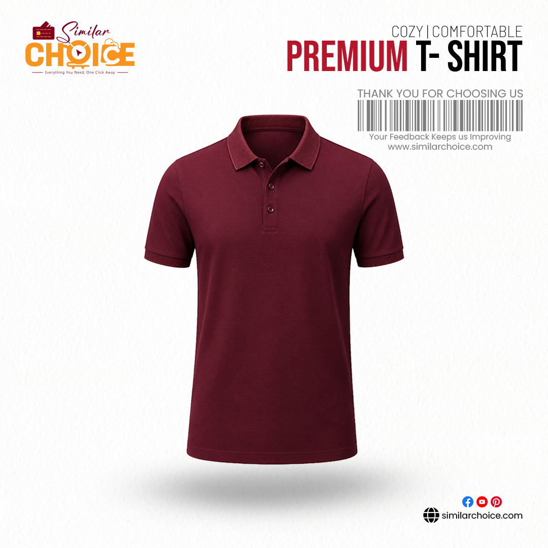 Men's Essential Premium Polo T-Shirt - Maroon
