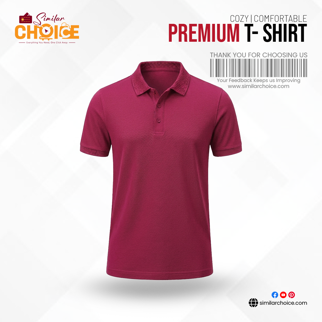 Men's Essential Premium Polo T-Shirt - Magenta
