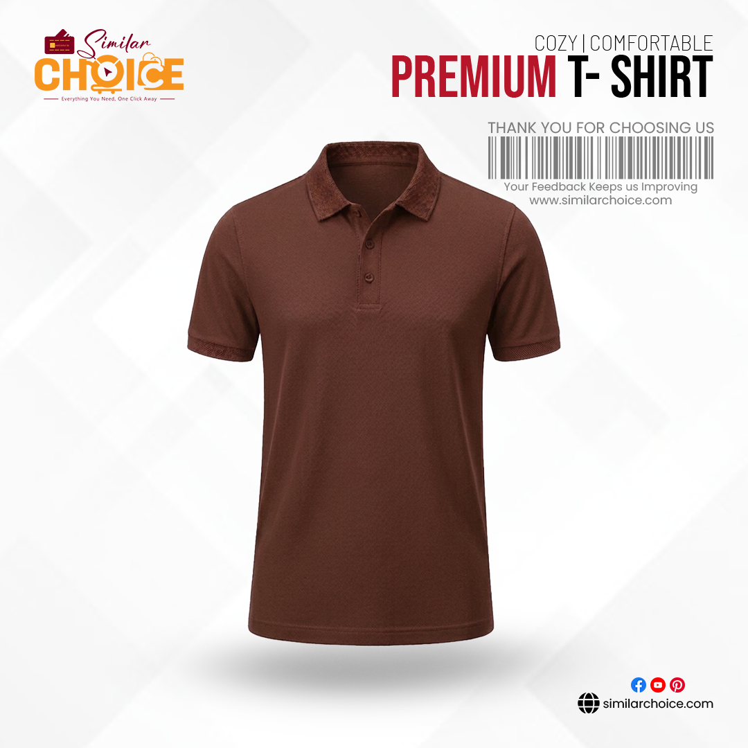 Men's Essential Premium Polo T-Shirt - Coffee