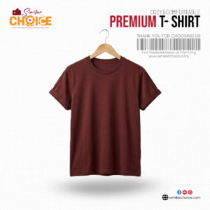Men's Essential Premium Cotton T-Shirt Maroon Color