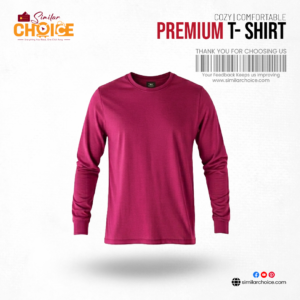 Men's Essential Premium Full Sleeve T-Shirt - Magenta