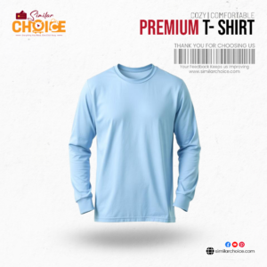 Men's Essential Premium Full Sleeve T-Shirt -Sky Blue