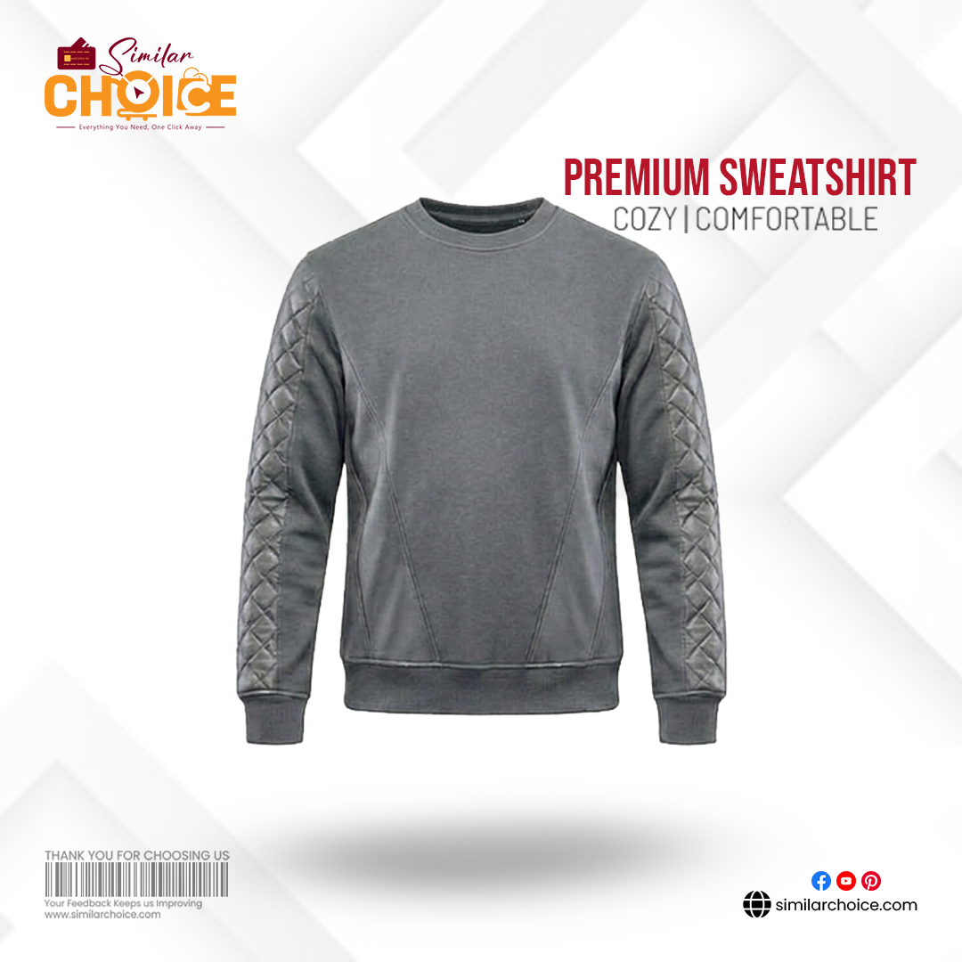 Men's Essential Premium Sweatshirt - Ash Grey