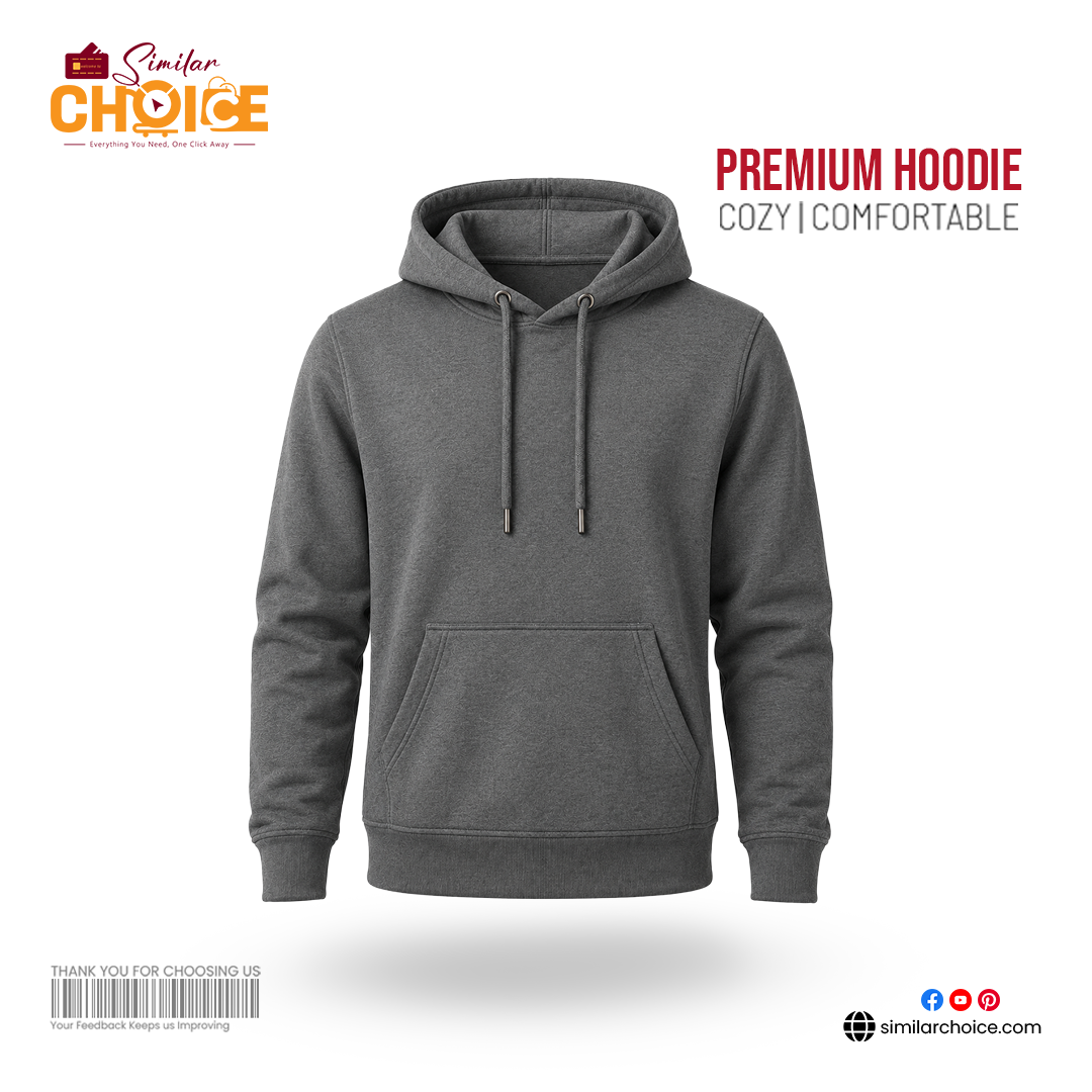 Men's Essential Premium Hoodie - Grey