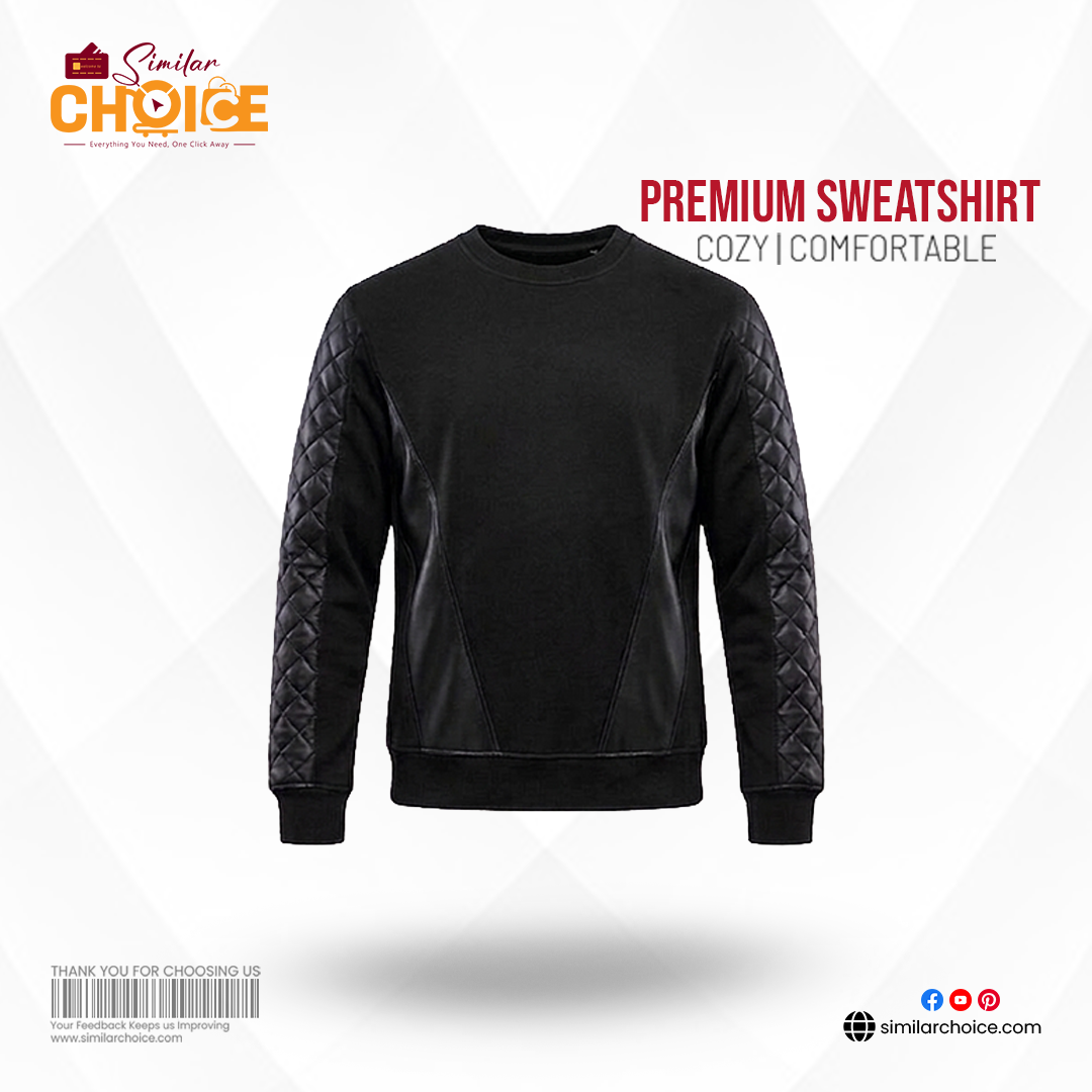 Men's Essential Premium Sweatshirt - Black Color