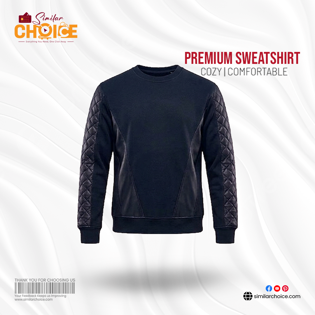 Men's Essential Premium Sweatshirt - Navy Blue