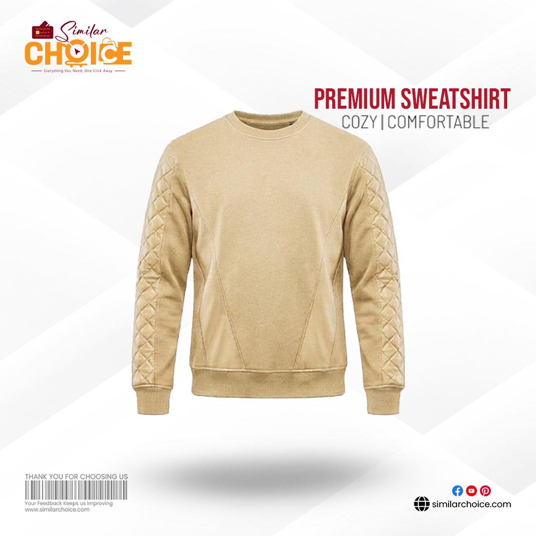 Men's Essential Premium Sweatshirt - Cream Color