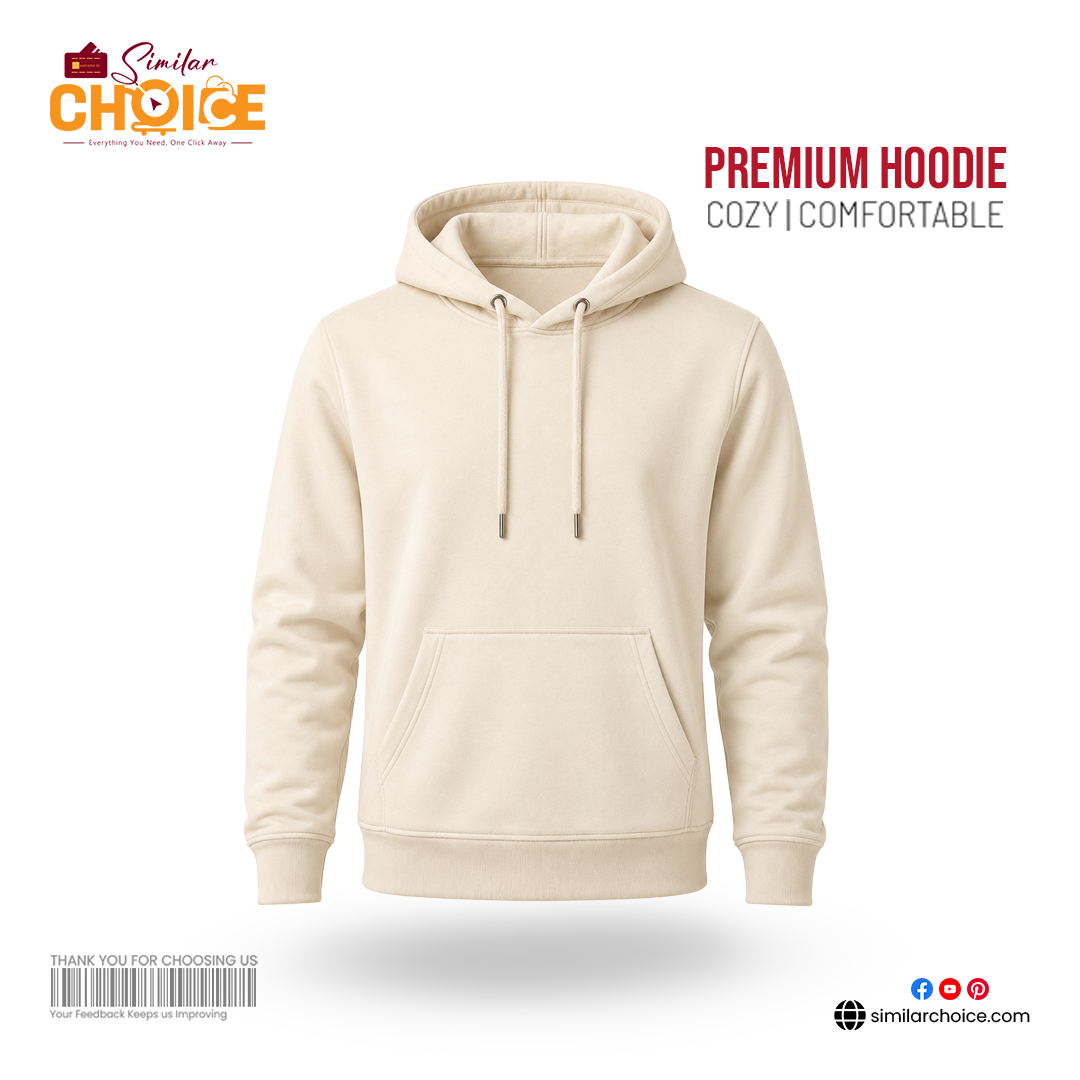 Men's Essential Premium Hoodie - Cream