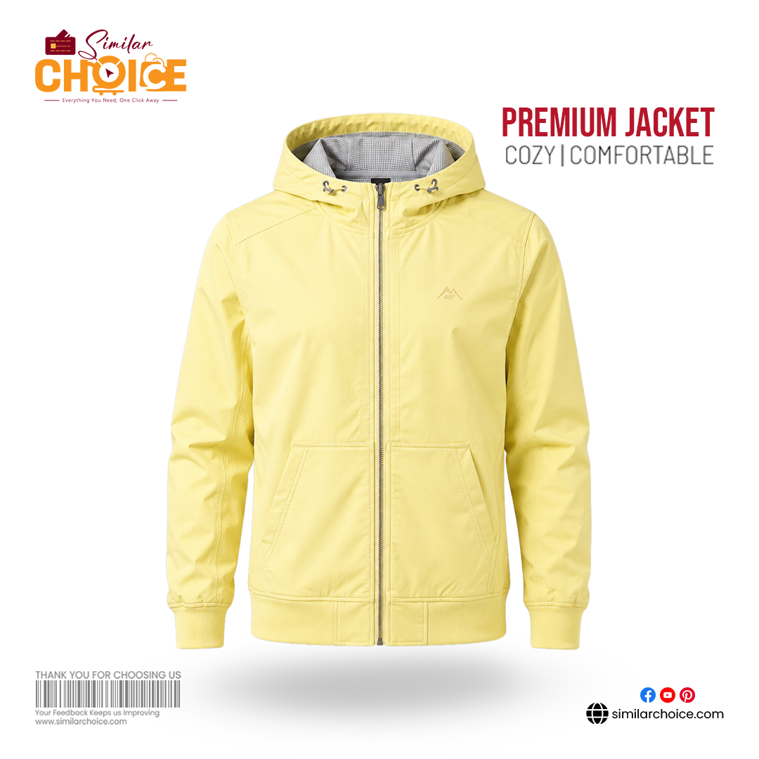 Men's Essential Premium Jacket - Lemon Yellow