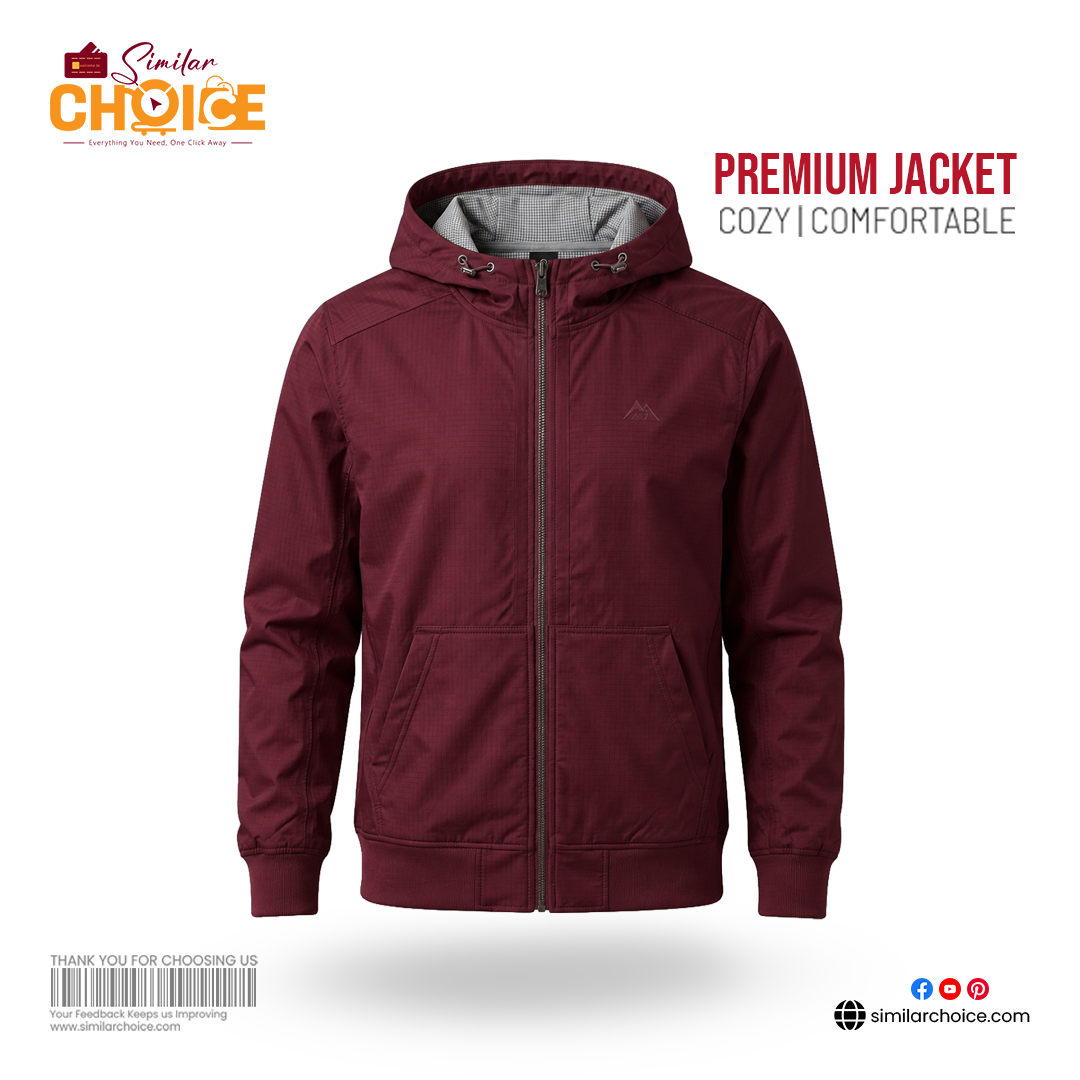 Men's Essential Premium Jacket - Dark Red