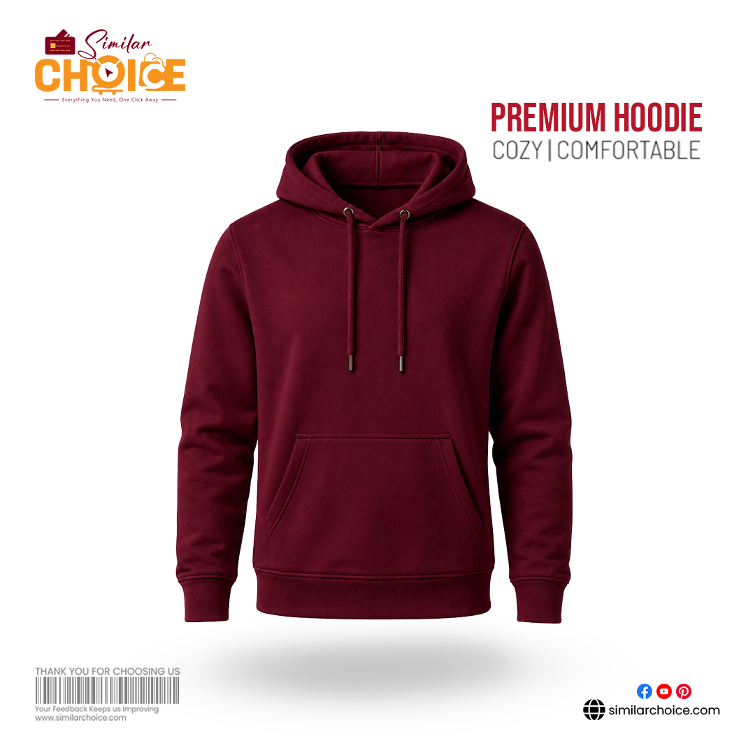 Men's Essential Premium Hoodie - Maroon