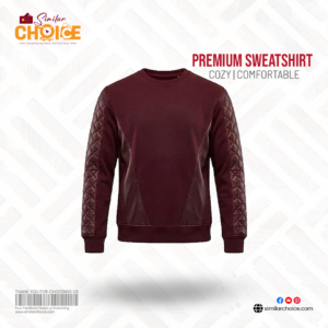 Men's Essential Premium Sweatshirt -Dark Burgundy