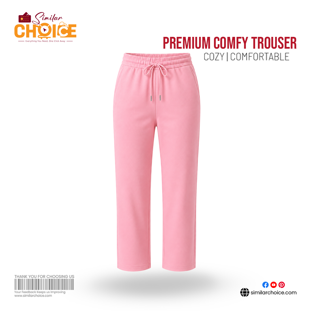 Women's Essential Premium Comfy Trouser – Baby Pink
