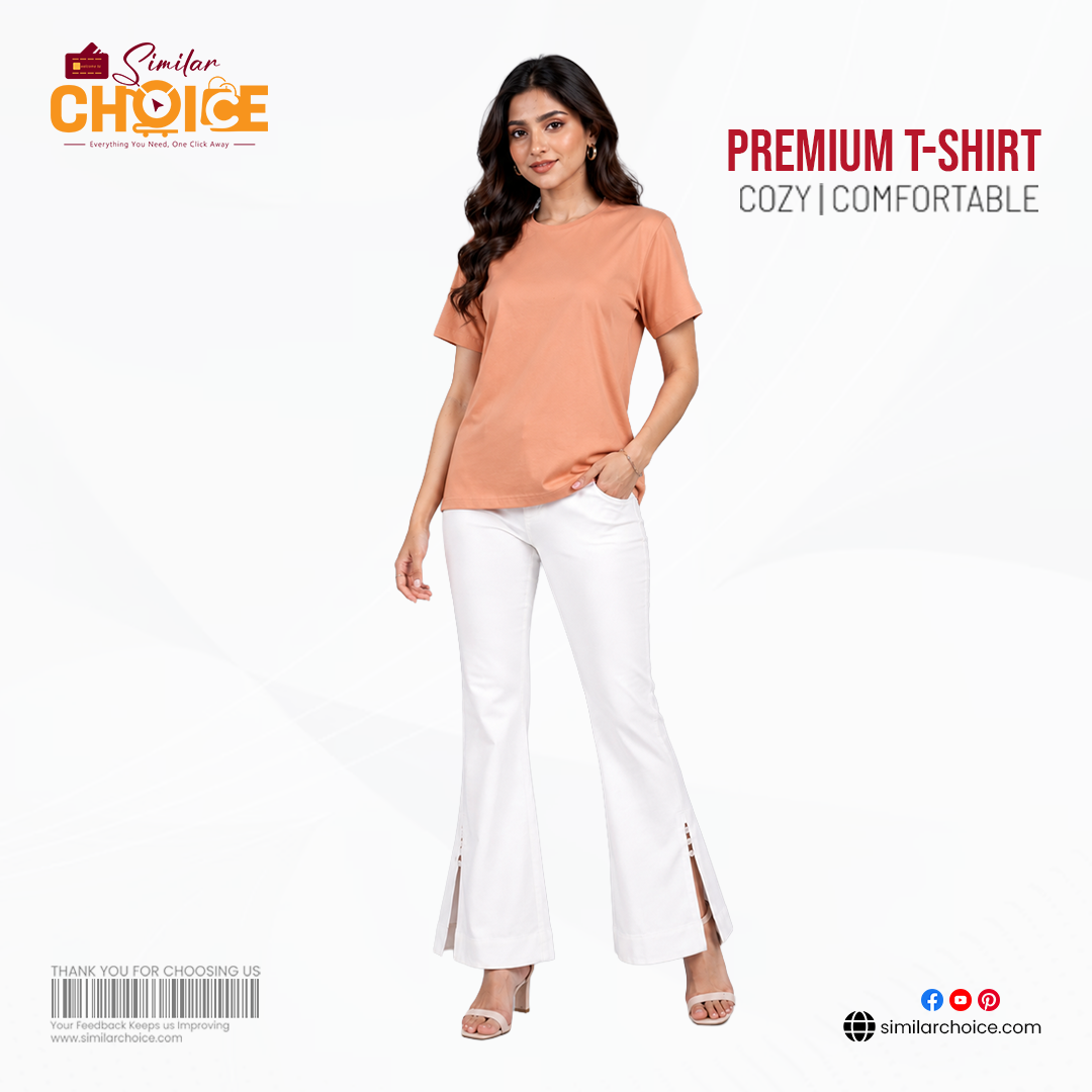 Women's Essential Premium T-Shirt – Peach Orange