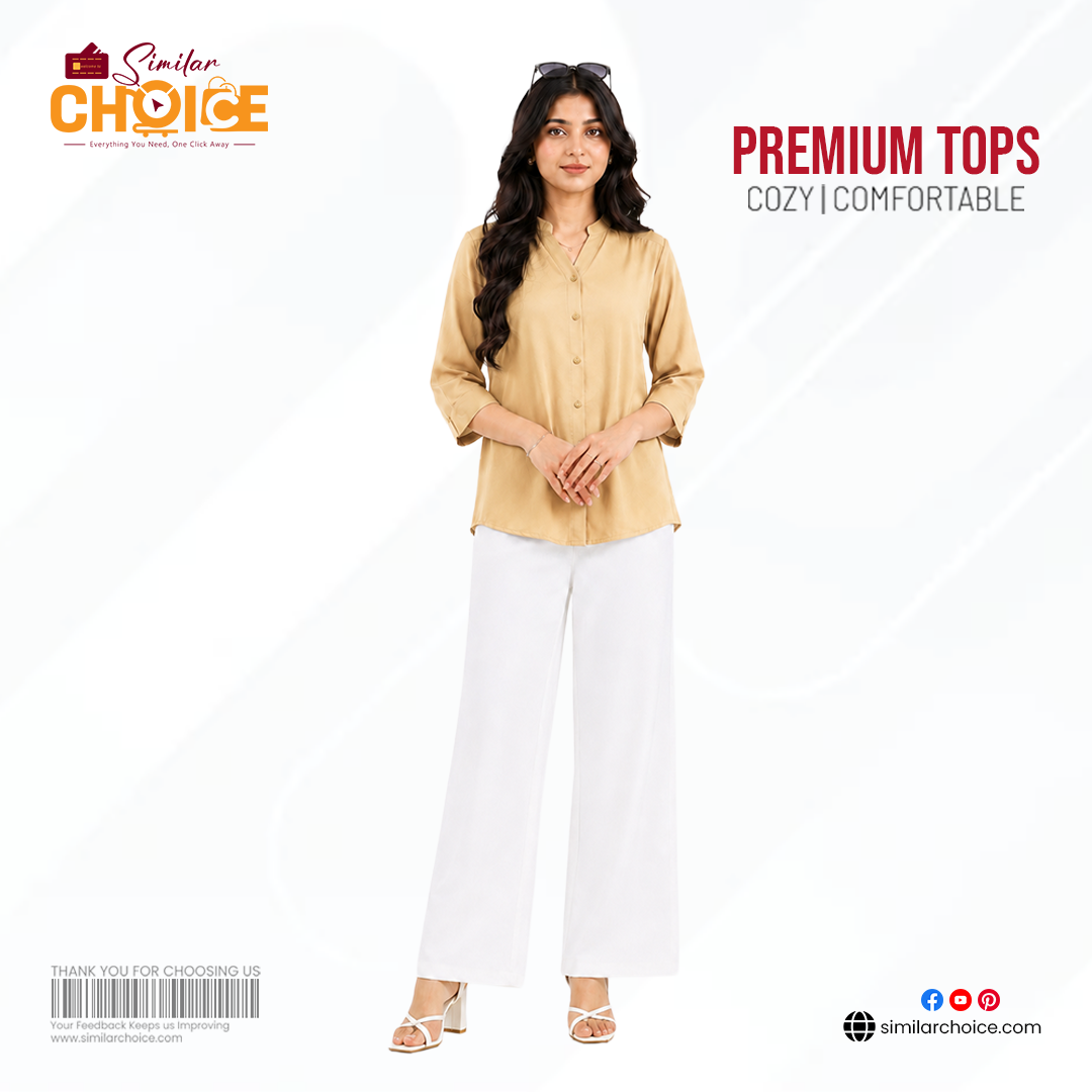 Women's Essential Premium Top – Light Beige