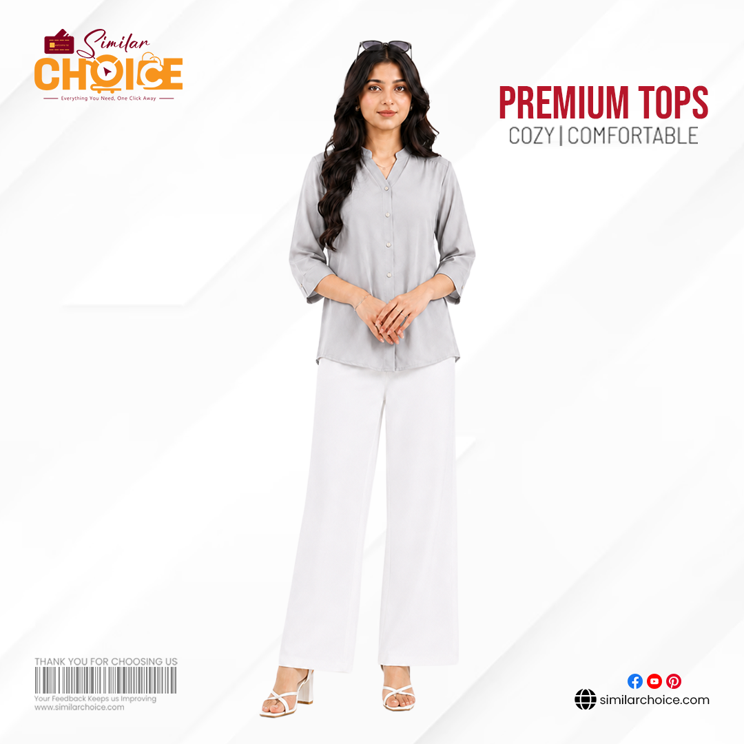 Women's Essential Premium Top – Silver Gray