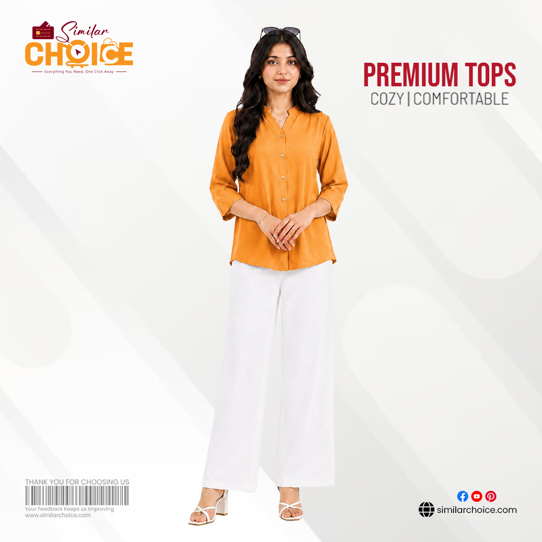 Women's Essential Premium Top – Light Orange