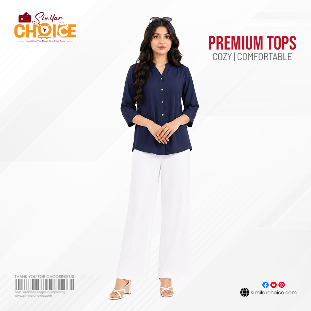 Women's Essential Premium Top – Dark  Blue