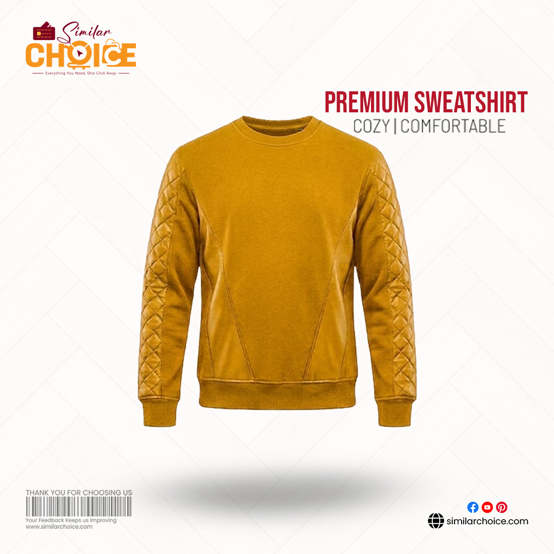 Men's Essential Premium Sweatshirt - Mustard Yellow
