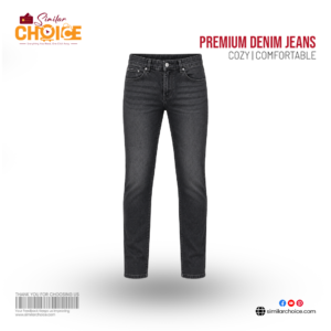 Men's Essential Premium Denim Jeans – Charcoal Black