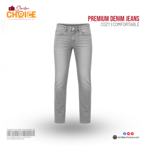 Men's Essential Premium Denim Jeans – Light Ash Grey