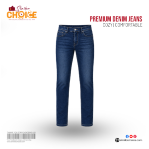 Men's Essential Premium Denim Jeans – Dark Indigo Blue