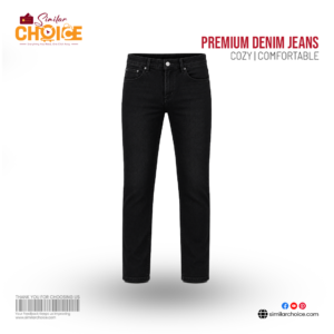 Men's Essential Premium Denim Jeans –  Dark Charcoal Black