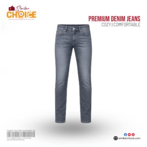 Men's Essential Premium Denim Jeans – Charcoal Smoke Grey