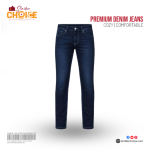 Men's Essential Premium Denim Jeans – Dark Indigo Blue