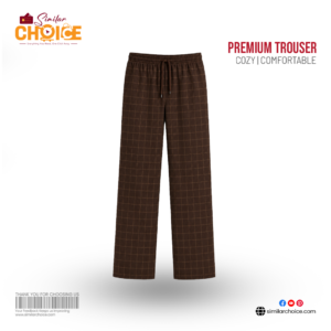 Men's Essential Premium Checkered Trouser – Coffee Brown