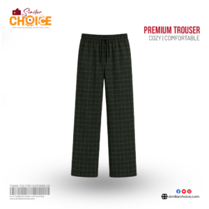 Men's Essential Premium Checkered Trouser – Dark Forest Green