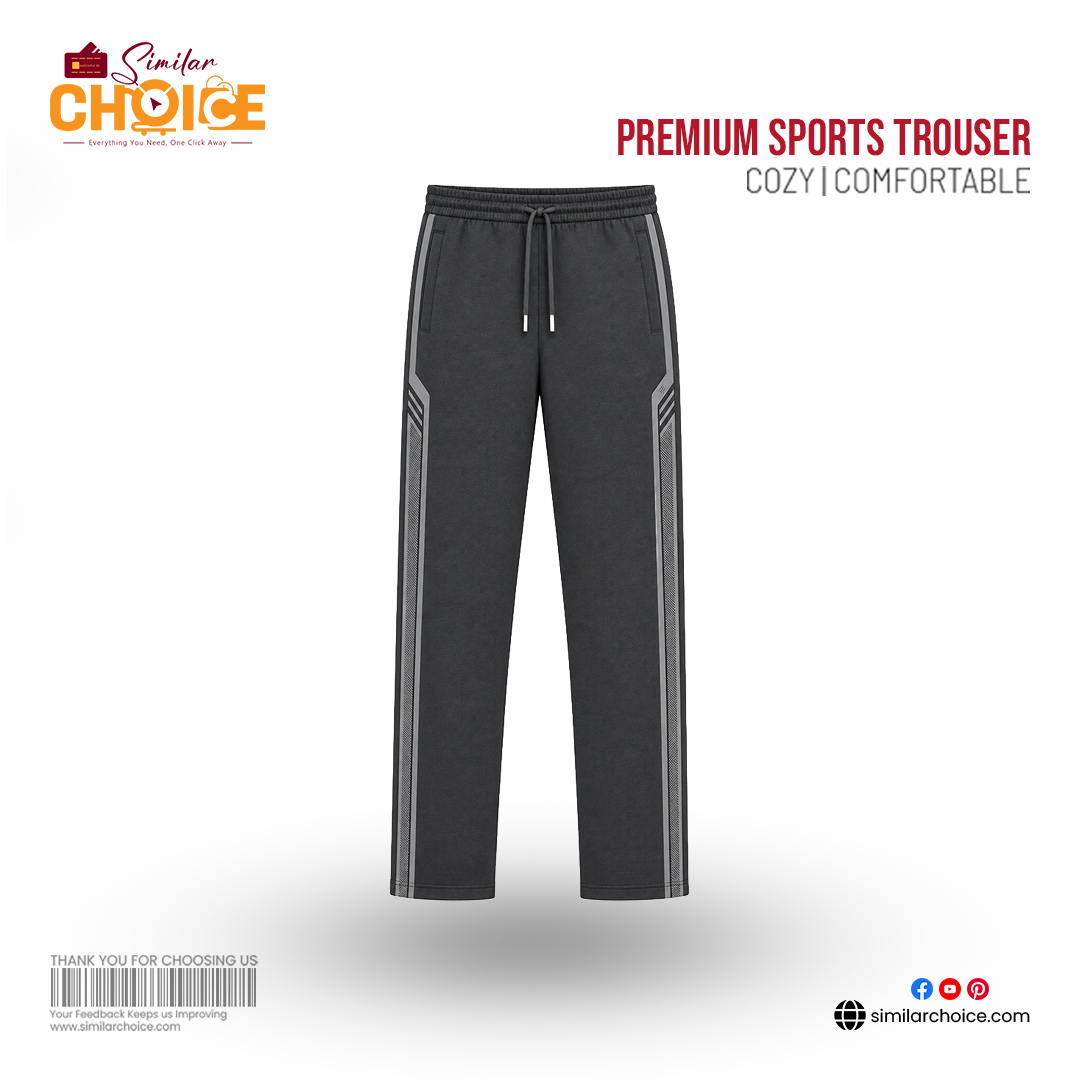 Men's Essential Premium Sports Trouser – Dark Charcoal Grey