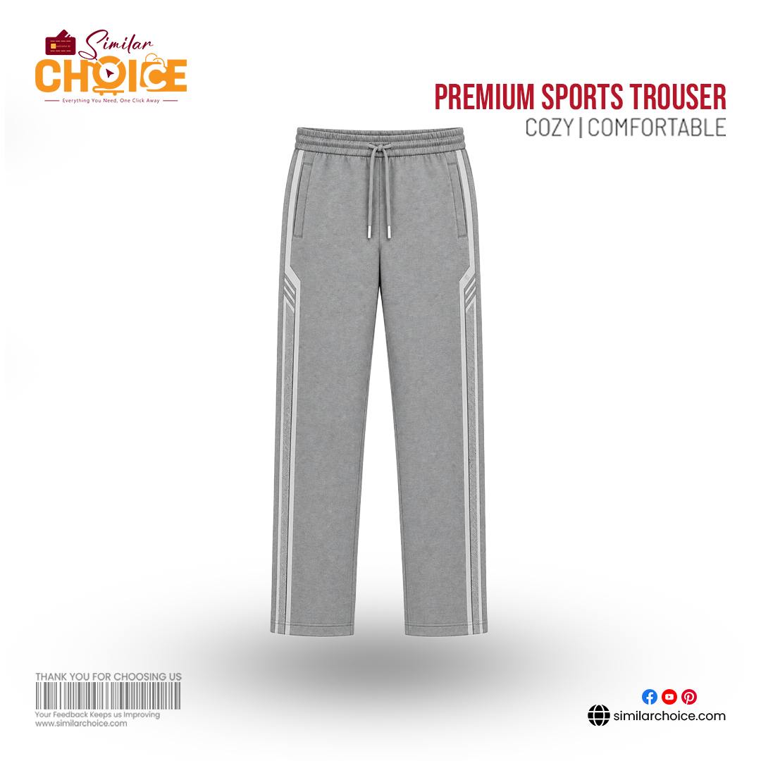 Men's Essential Premium Sports Trouser – Light Ash Grey