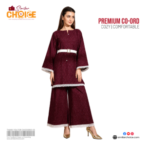 Women's Essential Premium Co-Ord Set – Burgundy Wine