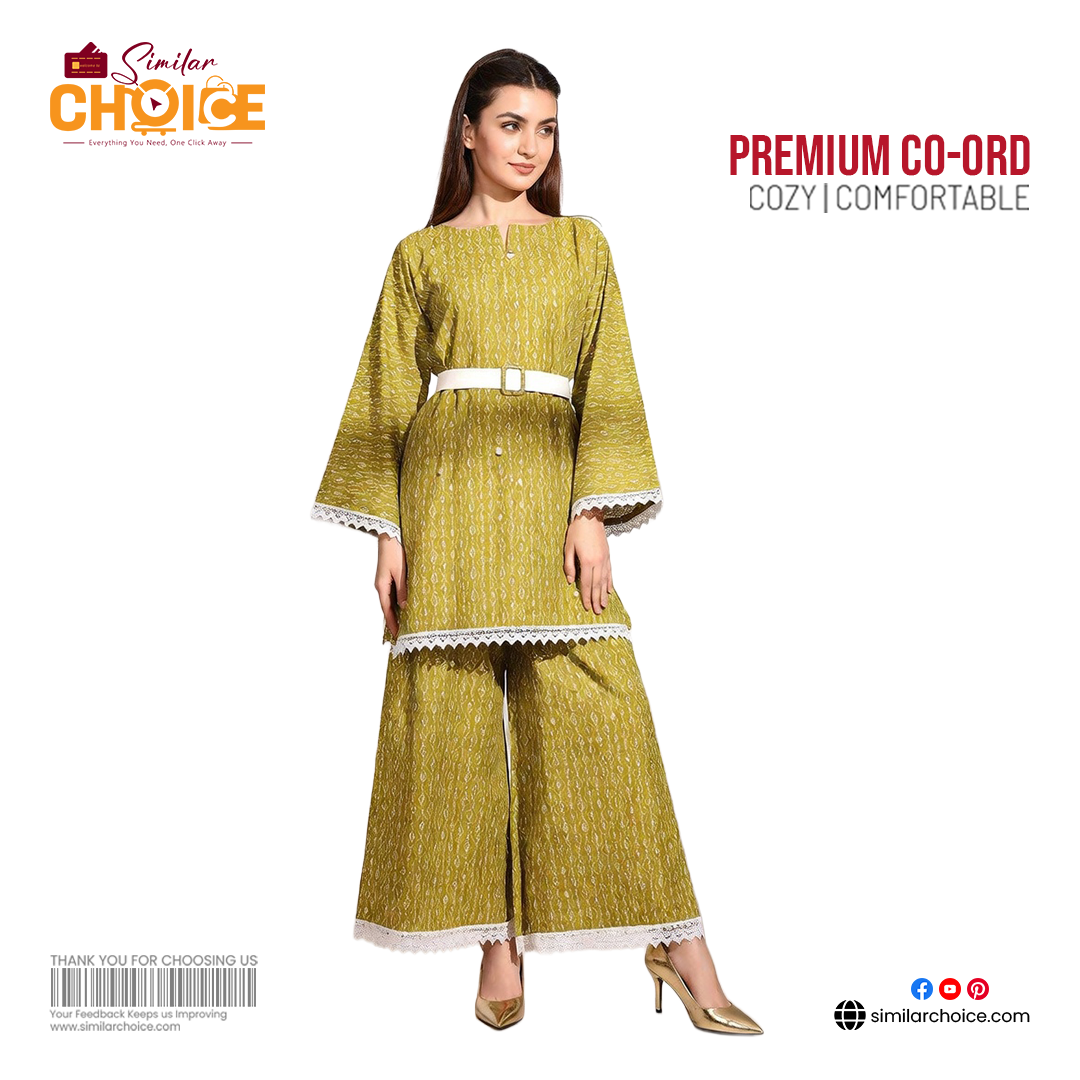 Women's Essential Premium Co-Ord Set – Golden Mustard