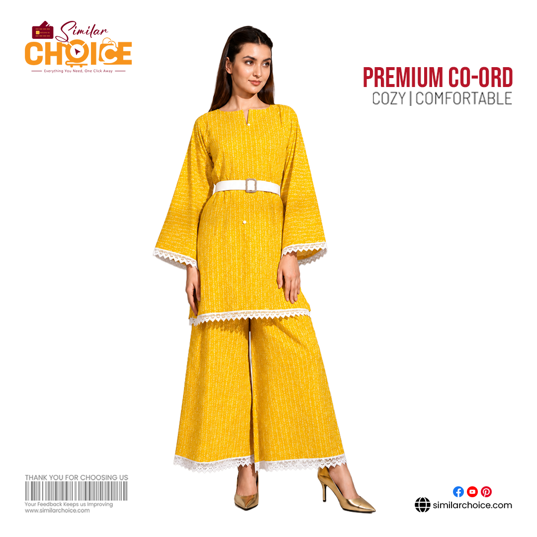 Women's Essential Premium Co-Ord Set – Mustard Yellow