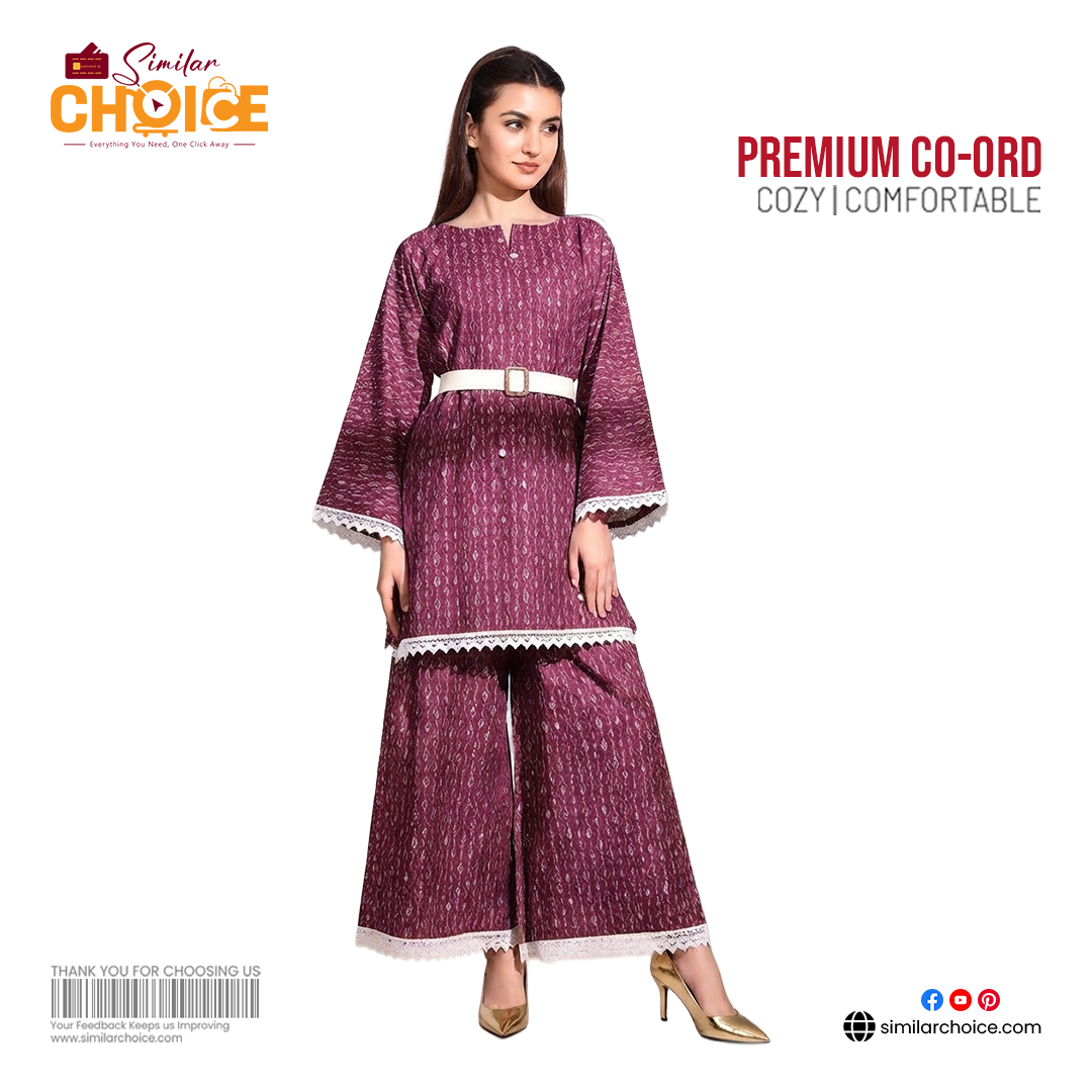 Women's Essential Premium Co-Ord Set – Royal Plum Berry