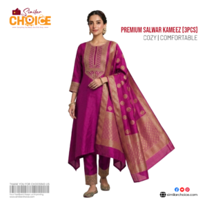 Women's Essential Premium Katan Salwar Kameez (3pcs) –  Magenta