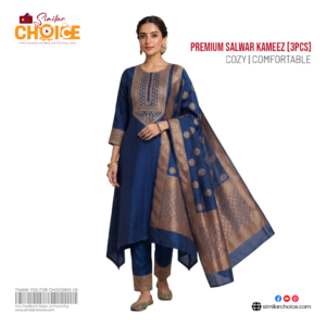 Women's Essential Premium Katan Salwar Kameez (3pcs) –  Royal Blue