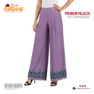 Women's Essential Premium Embroidered Palazzo – Dusty Lavender